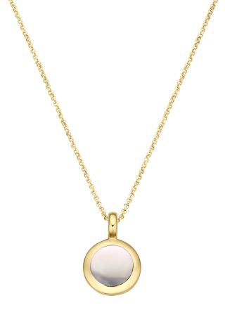 Collier Pommy Grey Medium van zilver goud verguld